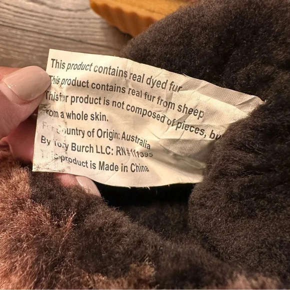 Tory Burch Brown Shearling Wedge Boots - Picture 8 of 13